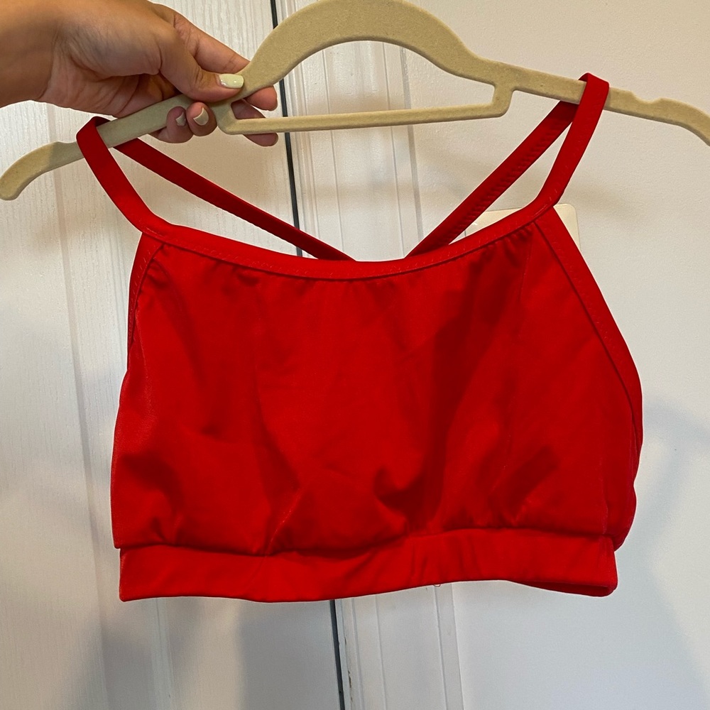 Real authentic lifeguard bikini top red